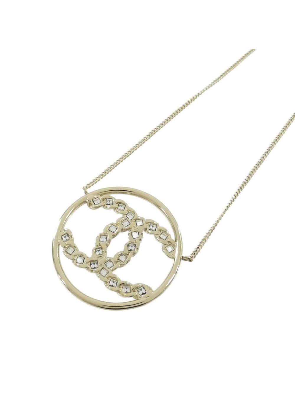 Chanel Pendant Necklace Metal Gold #357611C90B